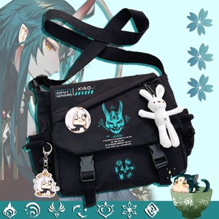 Anime Genshin Impact Crossbody Shoulder Bags Students Functional Sports Bags Bags Men Large Capacity Work Backpack Messenger Bookbags Female กระเป๋าเป้สะพายหลัง