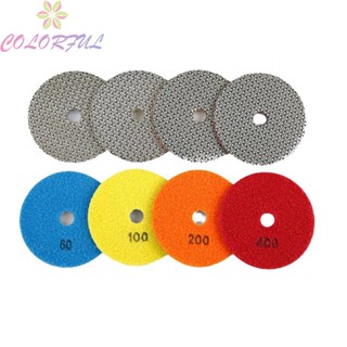 【COLORFUL】Efficient 4 Inch Diamond Sanding Disc for Marble Concrete Optimum Grit Selection