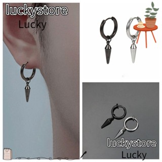 Lucky ต่างหูสตั๊ด สเตนเลส จี้รูปการ์ตูนอนิเมะ DIY สําหรับผู้หญิง