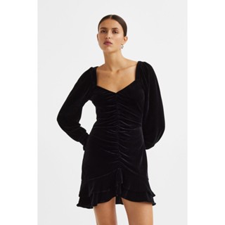 H&amp;M  Woman Balloon-sleeved gathered dress 1125038_1