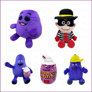 Sy2 ตุ๊กตา McDonalds The Grimace Shake หมวกสีเหลือง ของเล่นสําหรับเด็ก YS2