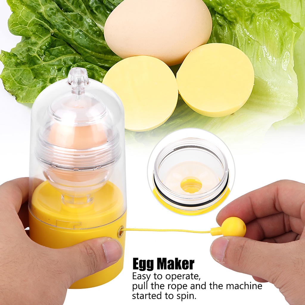 1Buycart Egg Scrambler Shaker Whisk Hand Powered Golden Maker Eggs Yolk White Mixer Kitchen Gadgets