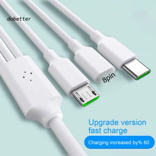 &lt;Dobetter&gt; สายชาร์จ 5A Micro USB Type-C 8Pin ทนทาน สําหรับโทรศัพท์มือถือ Android