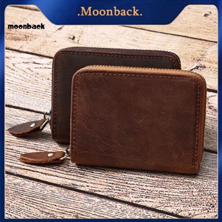 &lt;moonback&gt; กระเป๋าสตางค์ ใบสั้น สีพื้น สไตล์มินิมอล กันขโมย สําหรับผู้ชาย