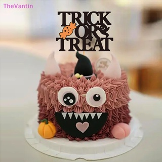 Thevantin ธงฟักทอง ค้างคาว ผี ตลก ฮาโลวีน สําหรับตกแต่งเค้ก ปาร์ตี้วันเกิดเด็ก