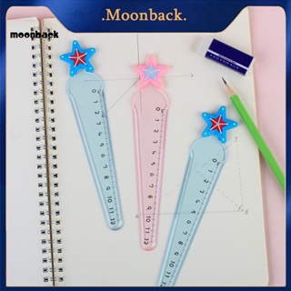 &lt;moonback&gt; ไม้บรรทัดตรง ABS ป้องกันการซีดจาง สําหรับนักเรียน ใช้ในชีวิตประจําวัน 2 ชิ้น