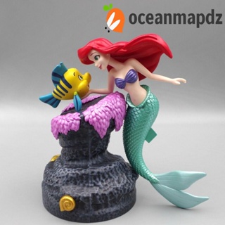 Oceanmapdz โมเดลฟิกเกอร์ PVC รูปการ์ตูนเจ้าหญิงนางเงือก Q Posket Princess Mermaid ของขวัญคริสต์มาส