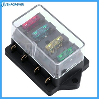 Ev กล่องฟิวส์วงจร 12V 24V 4 ทาง พร้อมฟิวส์ ATO 4X สําหรับรถยนต์ รถบรรทุก