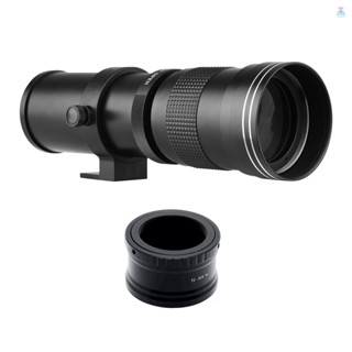 [T&amp;L] เลนส์ซูมกล้อง MF Super Telephoto F/8.3-16 เมาท์ T2 420-800 มม. พร้อมแหวนอะแดปเตอร์เมาท์ M เกลียว 1/4 แบบเปลี่ยน สําหรับกล้อง M2 M3 M5 M6 Mark II M10 M50 M100 M200