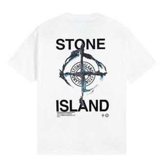 เสื้อยืด พิมพ์ลายเข็มทิศ Stone Island Double Shadow