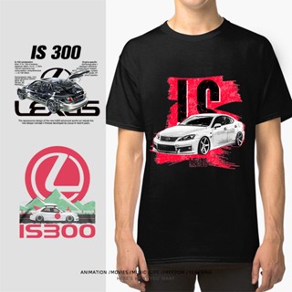 [COD]Lexus Lexus IS 300 พิมพ์เสื้อยืดผ้าฝ้ายแขนสั้นผู้ชายและผู้หญิงรถซีดานดัดแปลงรถครึ่งเสื้อผ้าS-5XL