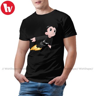 เสื้อยืดแขนสั้น ผ้าฝ้าย พิมพ์ลายกราฟฟิค Astroboy สไตล์สตรีท พลัสไซซ์ สําหรับผู้ชาย