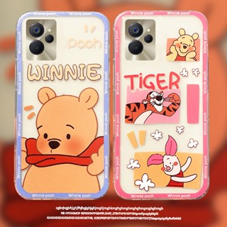 เคสโทรศัพท์มือถือ ซิลิโคนนิ่ม ใส กันกระแทก ลายการ์ตูนหมี และหมูสีชมพูน่ารัก สําหรับ Realme 10T 5G Ins