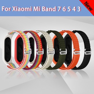 ใหม่ สายนาฬิกาข้อมือไนล่อน อุปกรณ์เสริม สําหรับ Xiaomi Mi Band 7 6 5 4 3 Miband3 4 5 2023