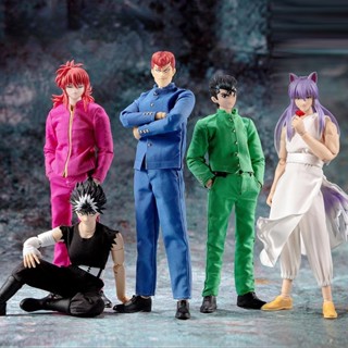 ของเล่นฟิกเกอร์ PVC รูป YuYu Hakusho Urameshi Yuusuke Yoko Kurama Jaganshi Hiei Kuwabara Kazuma SHF 1/12 พร้อมส่ง