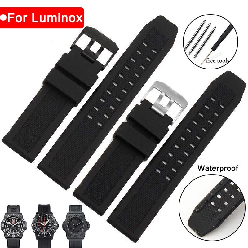 สายนาฬิกาข้อมือ ยางซิลิโคน 23 มม. สําหรับ Luminox 7251 3050 สายนาฬิกาผู้ชาย กีฬา กันน้ํา สายนาฬิกาทห