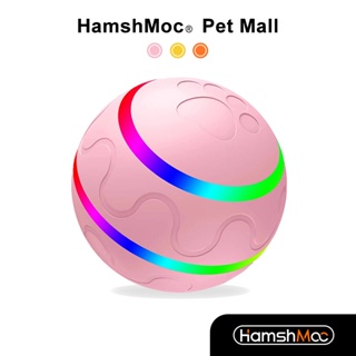 Hamshmoc ของเล่นลูกบอลไฟฟ้า แบบโต้ตอบ ชาร์จ USB สําหรับสัตว์เลี้ยง แมว