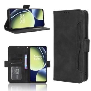 Multi-Card Slots Casing OnePlus Nord CE 3 / CE3 Lite 5G Wallet Case PU Leather Magnetic Buckle Flip Cover