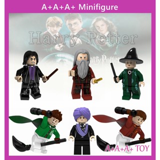 ฟิกเกอร์ไม้ รูปภาพยนตร์ Dumbledore Snape Wood Hogwarts School Building Blocks ของเล่นสําหรับเด็ก