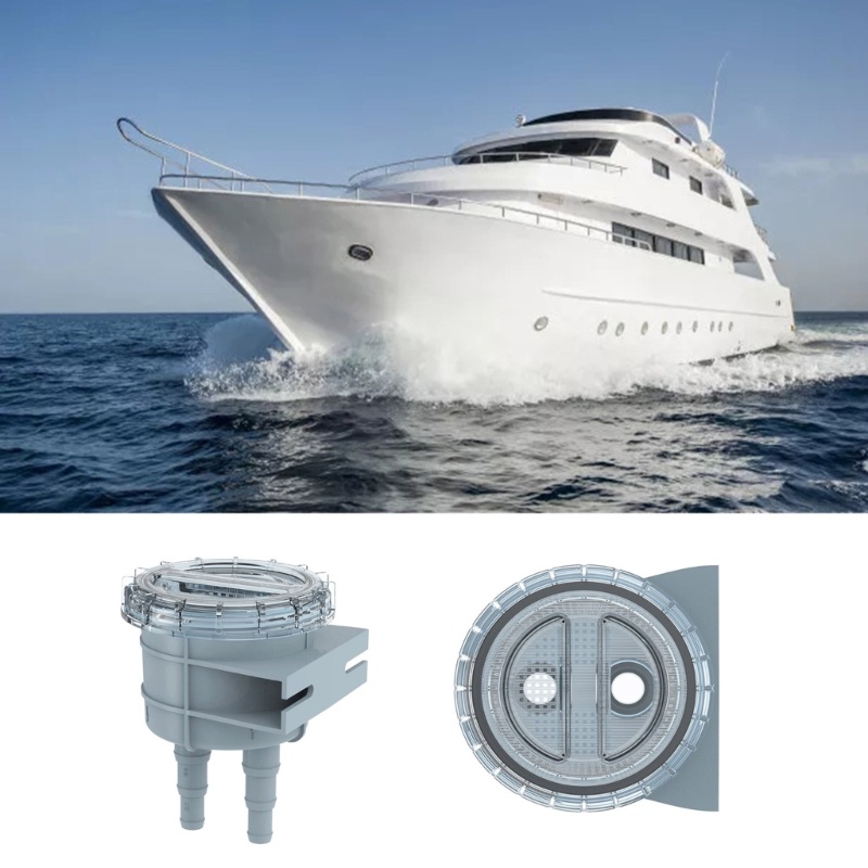 QJ Raw Liquid Filter เครื่องกรองน้ําทะเล Kayak Marine Intake เครื่องยนต์ทําความสะอาด Cooling