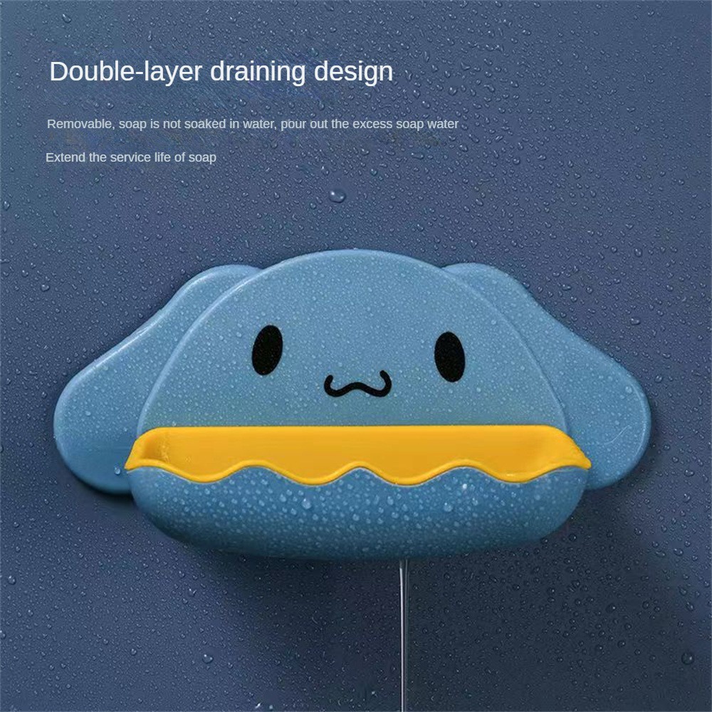 ღ ที่วางสบู่ในห้องอาบน้ำรูปสุนัขสุดน่ารัก พร้อมภาชนะสำหรับเก็บฟองน้ำ จาน ถาด อุปกรณ์ตกแต่งห้องน้ำ - รูปที่ 3