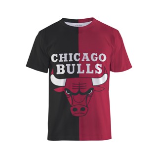 เสื้อยืดแขนสั้น พิมพ์ลาย Chicago Bulls NBA INSPIRED สําหรับเด็กผู้ชาย