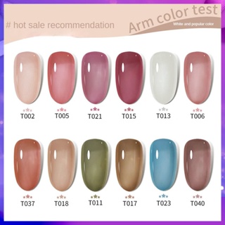 สีทาเล็บเจล สีเจลใสๆ gel nail polish 2023ใหม่น้ำแข็งใสยาทาเล็บกาวชุดเจลลี่ใสร้านเล็บพิเศษส่องไฟเล็บกาว