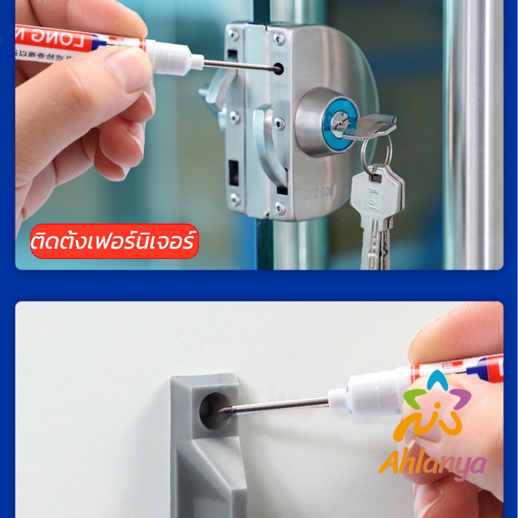 Ahlanya ปากกามาร์คเกอร์  พร้อมส่ง ปากกามาร์คเกอร์หัวยาว งานไม้ marking pen - รูปที่ 6