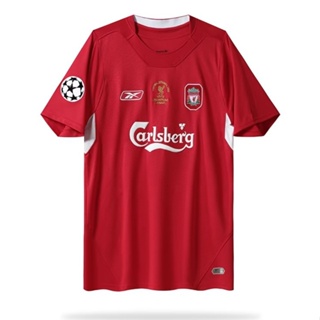 เสื้อกีฬาแขนสั้น ลายทีมชาติฟุตบอล Liverpool 2005 ทีมเหย้า แนวเรโทร แห้งเร็ว ไซซ์ S-XXL สําหรับผู้ชาย