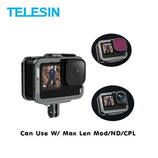 Telesin GoPro 11 / 10 / 9 New Telesin Aluminum House Cage Suitable With Max Lens and Lens Filter