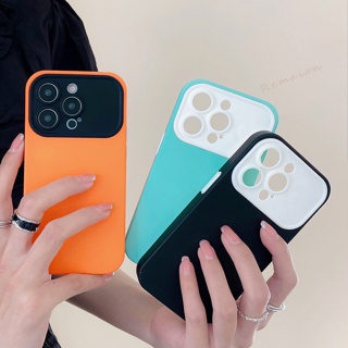 เคสโทรศัพท์มือถือ ซิลิโคนนิ่ม กันกระแทก ป้องกันเลนส์กล้อง 2 in 1 สําหรับ iPhone 11 12 13 14 Pro MAX Plus 11Pro 13Pro X XR XS MAX