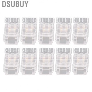 Dsubuy 10X COB  Strip To Wire Connector 2Pin 8mm Transparent Solderless QT