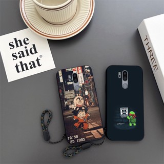 เคสโทรศัพท์มือถือ ทนทาน พร้อมสายคล้อง สําหรับ LG G7 ThinQ G7+ G7 Plus G7Fit Q9