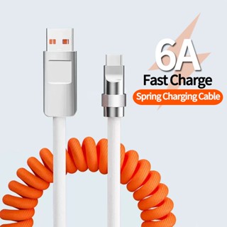 Doudoulie สายชาร์จ USB Type-C 6A 120W ชาร์จเร็ว สําหรับโทรศัพท์มือถือ Huawei P30 P40 P50 P60 Pro Xiaomi Redmi