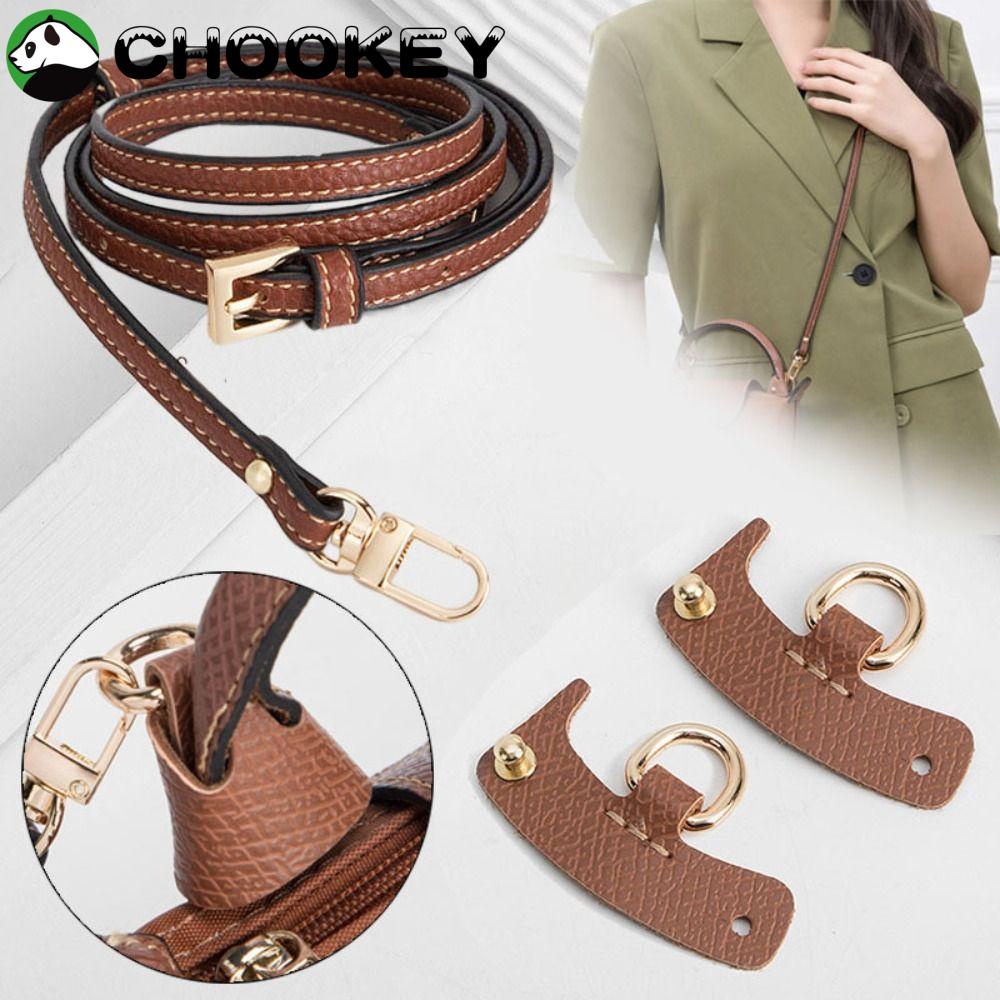 Chookey สายหนังแท้ Punch-free กระเป๋าถือเข็มขัดแฟชั่นกระเป๋าสะพายข้างสําหรับ Longchamp