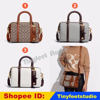 Ruby SatCHel 25 c8529 c8530 กระเป๋าสะพายไหล่ผู้หญิง ไซส์ใหญ่ COAC H กระเป๋าถือหนังวัว