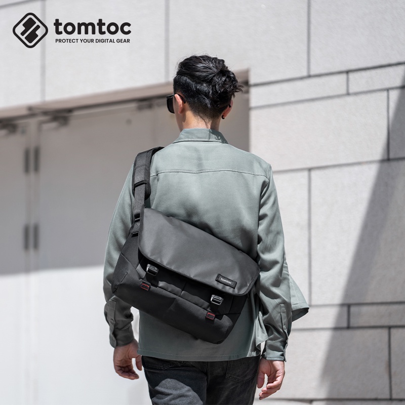 Tomtoc Messenger Bag T22 Men's Shoulder Bag Crossbody bag Large Capacity Computer Bag 16inch MacBook Pro M1/MateBook/surface/HP/ASUS