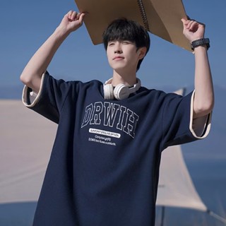 เสื้อยืดคอกลม แขนสั้น พิมพ์ลาย ทรงหลวม อินเทรนด์ทันสมัย เหมาะกับฤดูร้อน สําหรับผู้ชาย