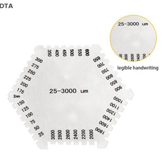 Dta เครื่องวัดความหนาหวีฟิล์มเปียก 25-3000um สีเงิน DT