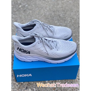 ขายดี รองเท้าวิ่ง Hoka One Clifton 8 สีขาว สีเทา ดูดซับแรงกระแทก 3 สี สําหรับผู้ชาย และผู้หญิง 2022