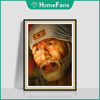 【HF】ภาพวาดปักเพชร ลายศาสนา Sai Baba 5D DIY สําหรับตกแต่งบ้าน ห้อง ของขวัญ