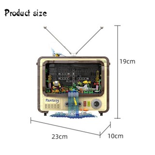 ใหม่ บล็อกตัวต่อทีวี สไตล์วินเทจ DIY ของเล่นสําหรับเด็ก