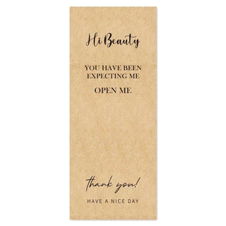 พร้อมส่ง! สติ๊กเกอร์แถบยาวติดกล่องสินค้าขนาด 6x15 cm. จำนวน 50 ดวง Sticker Hi-Beauty แนวตั้ง