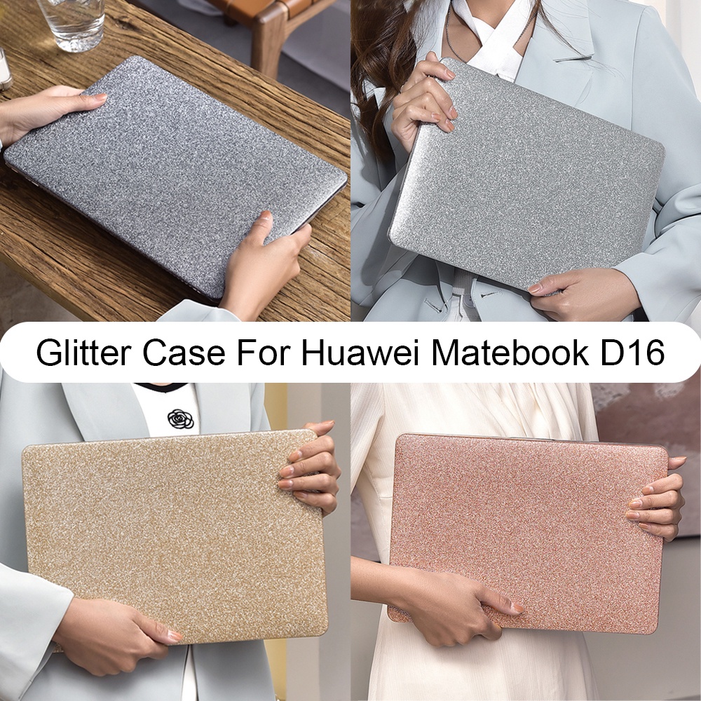 Glitter Case for Huawei Matebook D16 13 14 X Pro D14 D15 2020 Matte Clear Hard Notebook Shell Laptop Cover for Matebook D 14 15 Cases Accessories JPIP