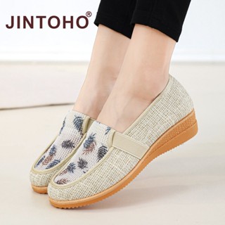 Jintoho รองเท้าโลฟเฟอร์ลําลอง แบบสวม แฟชั่นสําหรับผู้หญิง