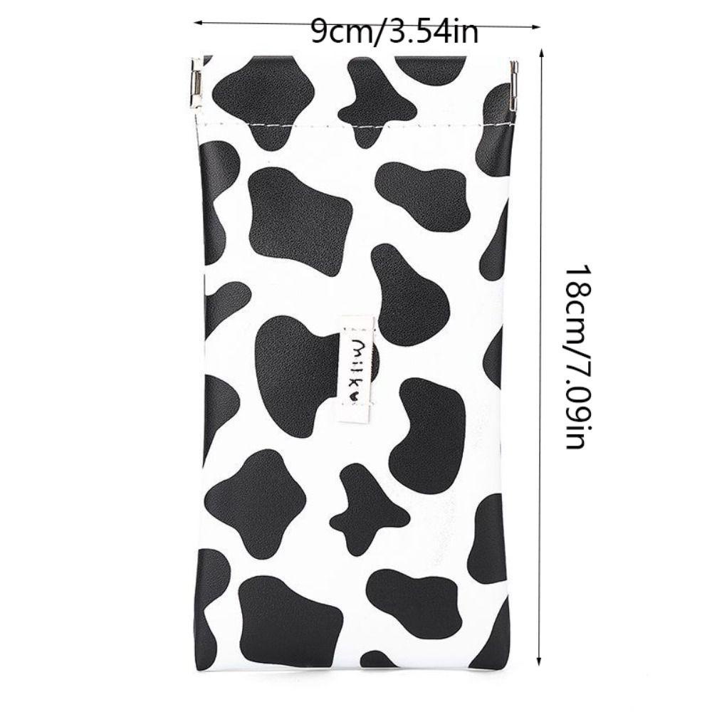QQMALL กล่องเคสหนังนิ่ม ลายการ์ตูนน่ารัก ปิดอัตโนมัติ สําหรับผู้ชาย และผู้หญิง สําหรับใส่แว่นตา