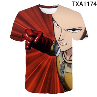 เสื้อยืด พิมพ์ลายอนิเมะ One Punch Man สไตล์สตรีท สําหรับผู้ชาย 2022