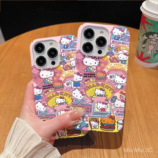 เคสโทรศัพท์มือถือ กันกระแทก ลายการ์ตูนเฮลโลคิตตี้ แฟชั่น สําหรับ iPhone 11 12 13 14proamx XS XR XSMAX 7 8plus