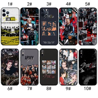 เคสโทรศัพท์มือถือ แบบใส ลาย Kokp Stray kids 45D สําหรับ iPhone 7 8 Plus 11 Pro Max