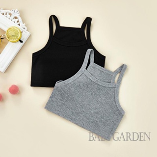 Babygarden-1-6 ปี เสื้อกล้าม ลําลอง เด็กผู้หญิง สีพื้น แขนกุ…